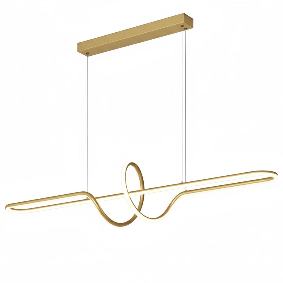 Toolight Závěsné LED osvětlení Modern Spiral D104 LHJ038-CP kartáčovaná zlatá