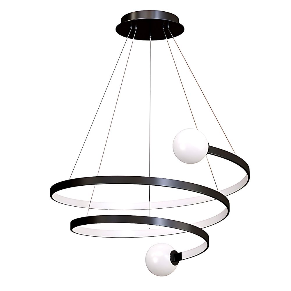 Toolight Závěsné LED osvětlení Modern Spiral D105 LHJ029-CP černé
