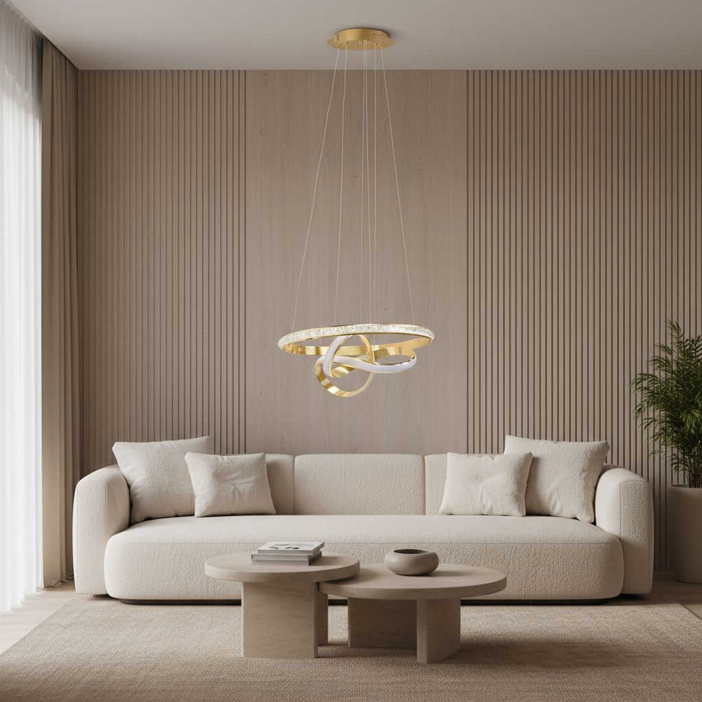 Toolight Závěsné LED osvětlení Modern Spiral D109 LHJ035-CP zlaté - Obrázek 2