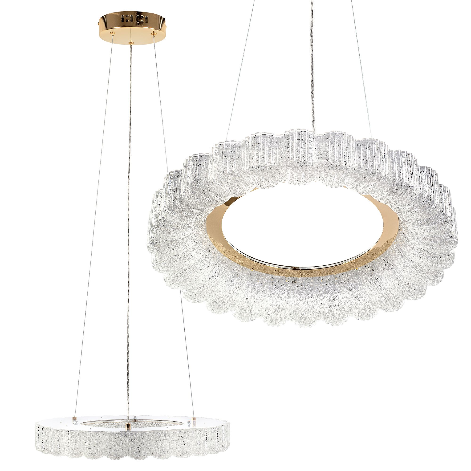 Toolight Závěsné LED osvětlení Urban B14 MS018-CP 40 cm růžová zlatá
