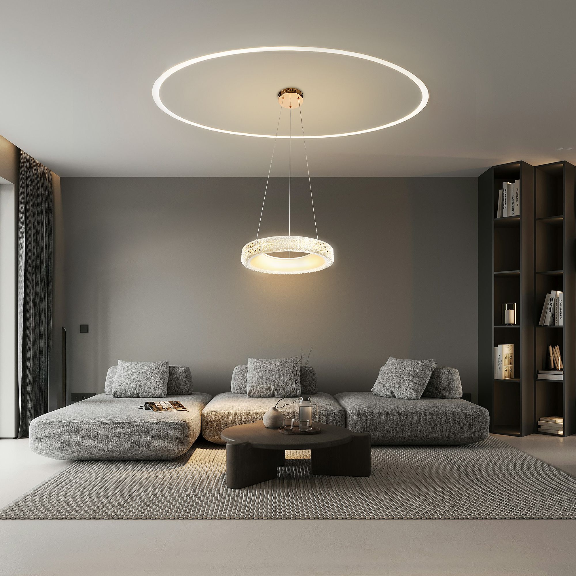 Toolight Závěsné LED osvětlení Urban B2 MS001-CP 40 cm růžová zlatá - Obrázek 2