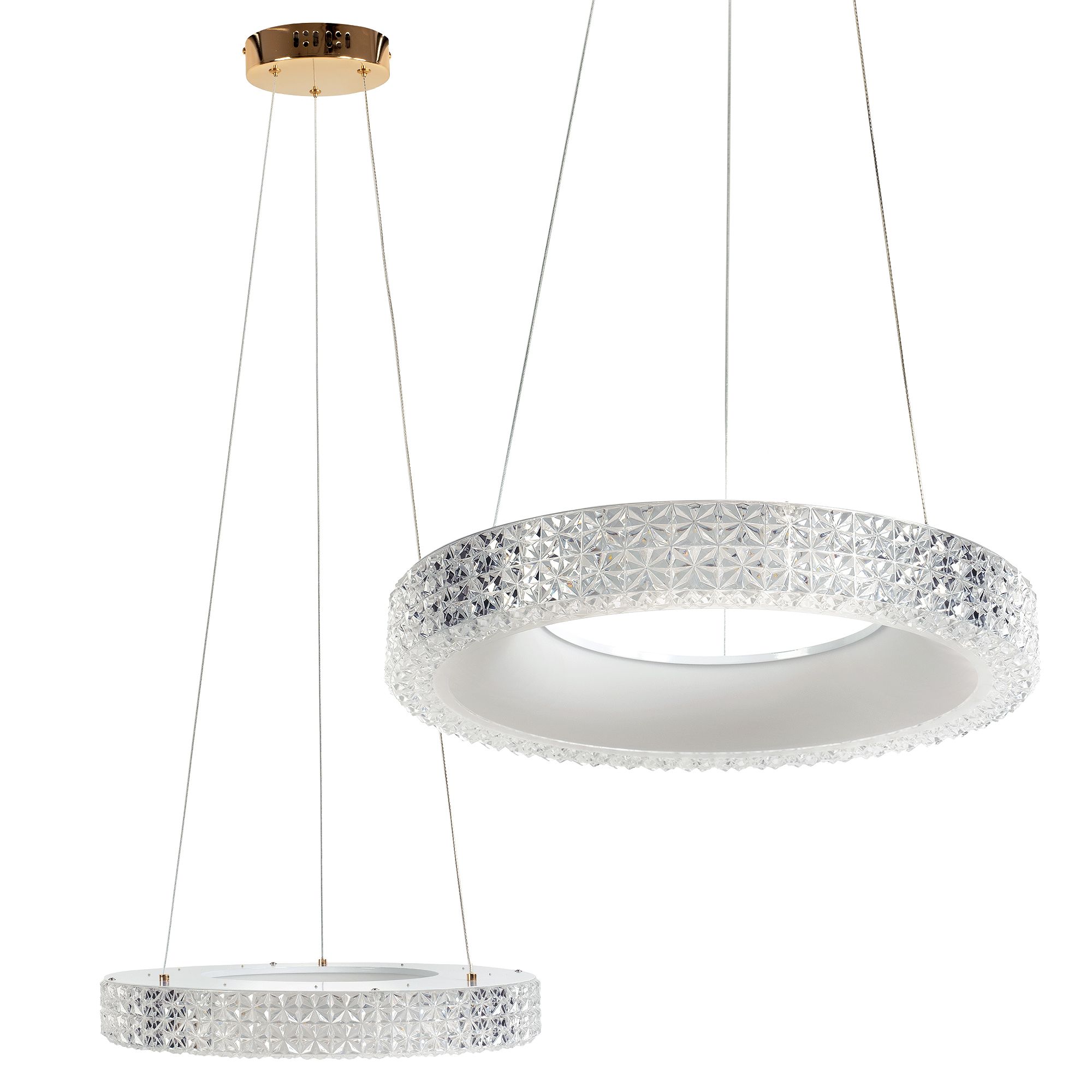 Toolight Závěsné LED osvětlení Urban B2 MS001-CP 40 cm růžová zlatá