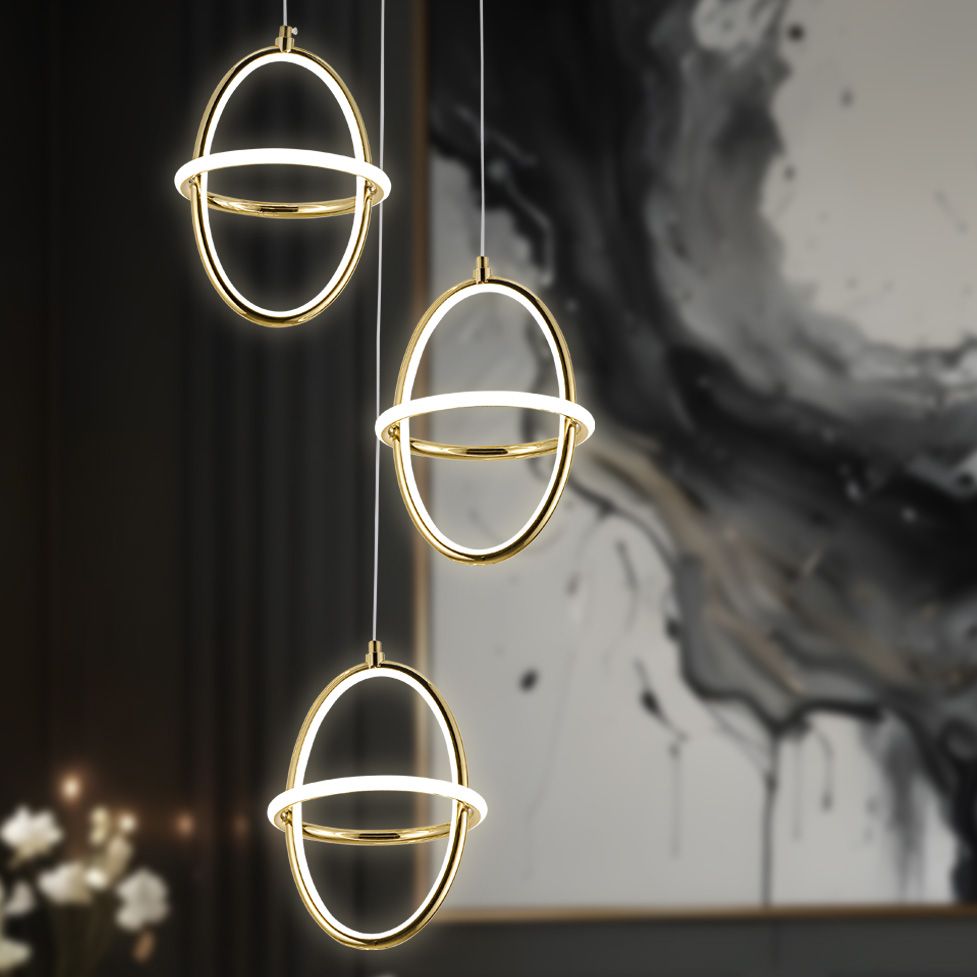 Toolight Závěsné LED svítidlo Luxury Glamour 10 G064-3CPR zlaté - Obrázek 2