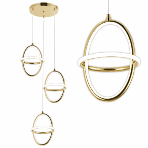Toolight Závěsné LED svítidlo Luxury Glamour 10 G064-3CPR zlaté