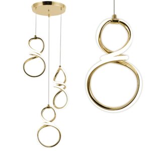 Toolight Závěsné LED svítidlo Luxury Glamour 5 G073-3CPR zlaté