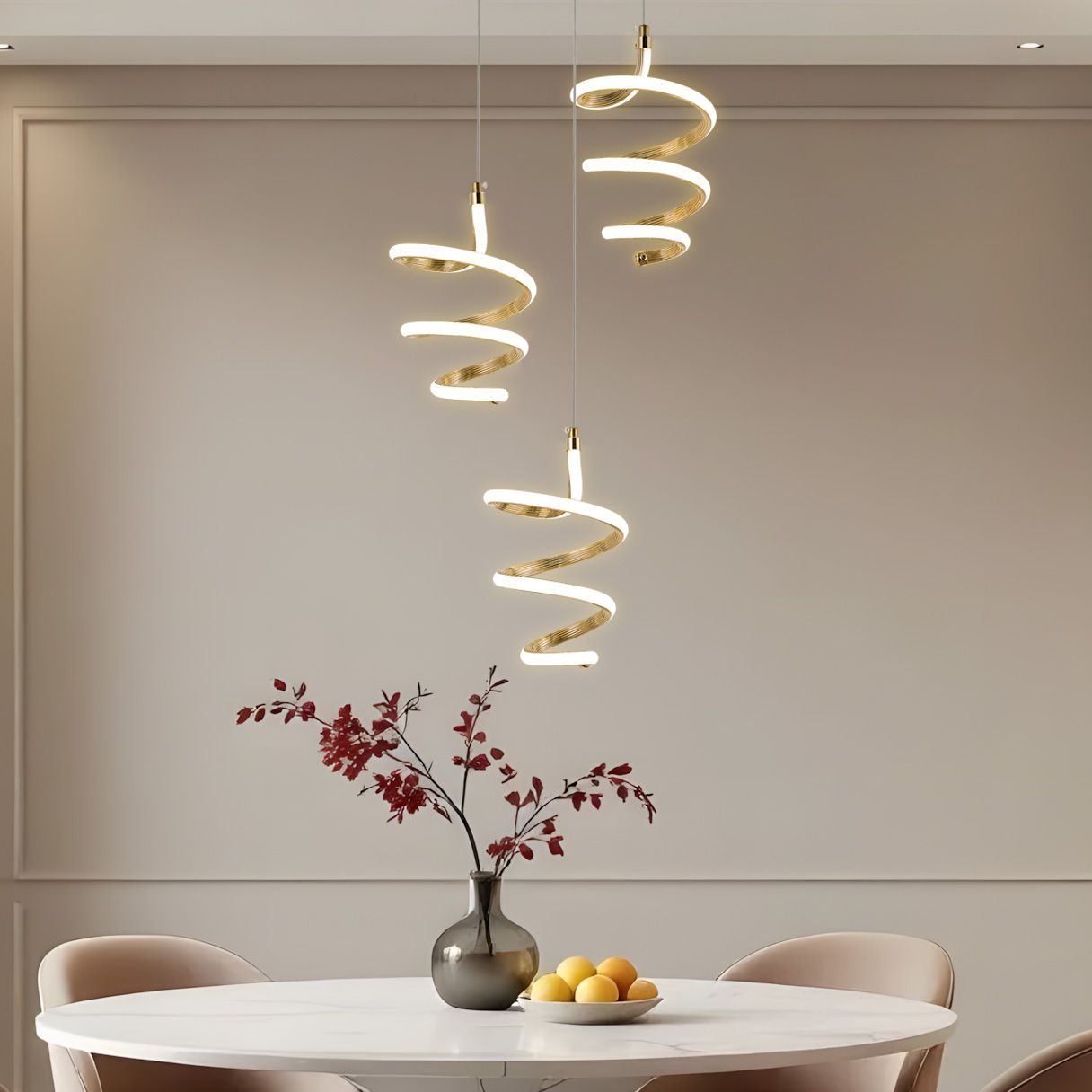 Toolight Závěsné LED svítidlo Luxury Glamour 8 G075-3CPR zlaté - Obrázek 2
