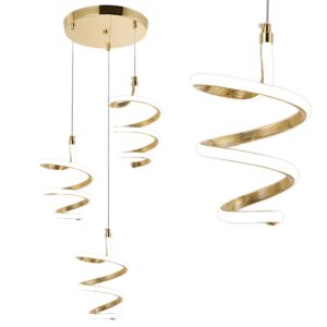 Toolight Závěsné LED svítidlo Luxury Glamour 8 G075-3CPR zlaté