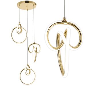 Toolight Závěsné LED svítidlo Luxury Glamour 9 G072-3CPR zlaté