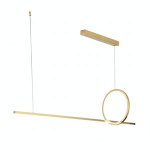 Toolight Závěsné moderní LED osvětlení D92 LHJ111-CP C zlatá kartáčovaná