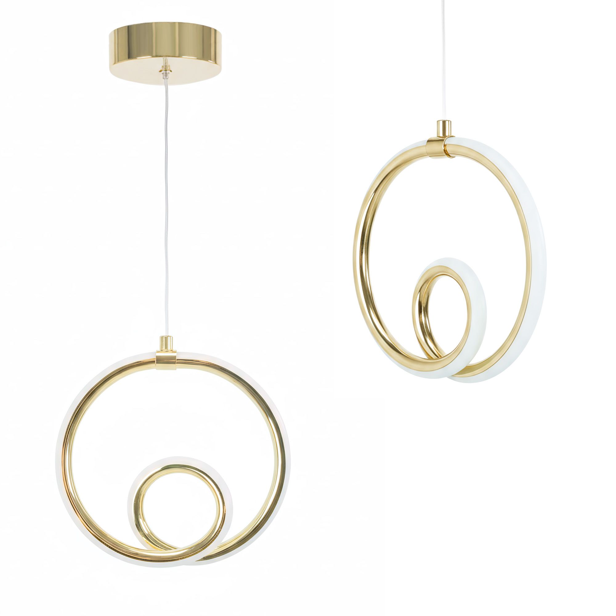 Toolight Závěsné moderní LED osvětlení Elipse D97 LHJ094-1CP zlaté