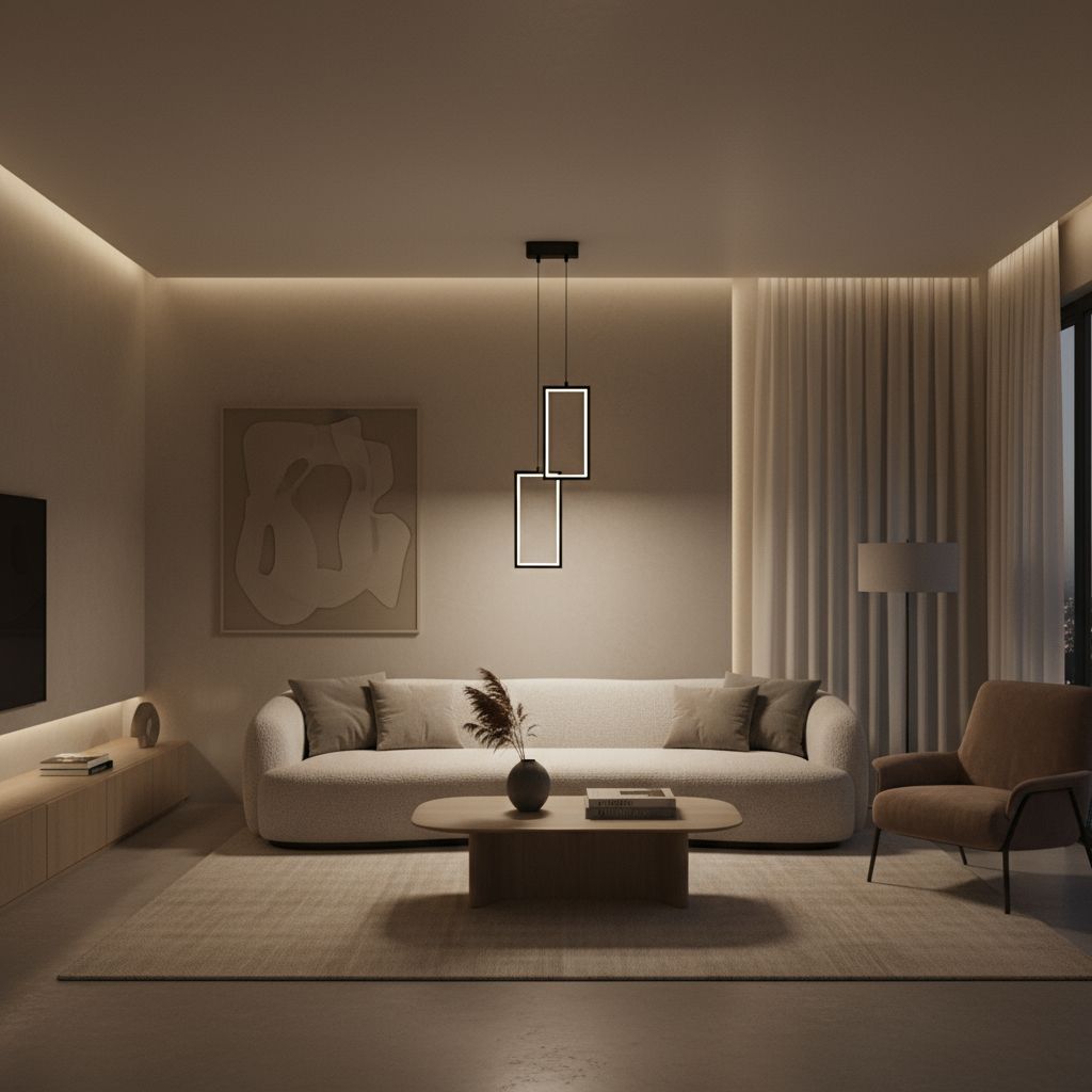 Toolight Závěsné moderní LED osvětlení Rectangle D102 LHJ085-2CP černé - Obrázek 2