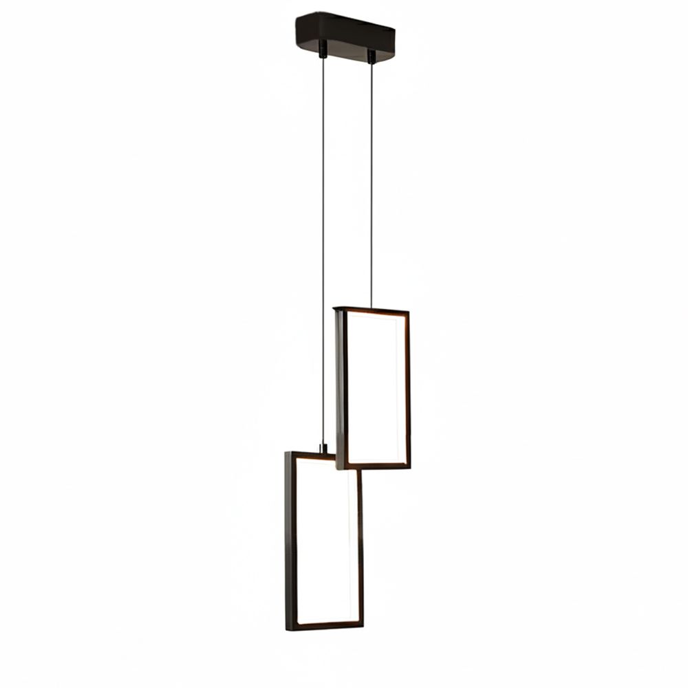 Toolight Závěsné moderní LED osvětlení Rectangle D102 LHJ085-2CP černé