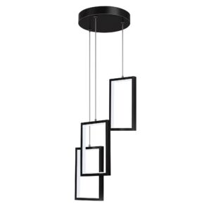Toolight Závěsné moderní LED osvětlení Rectangle D103 LHJ087-3CP černé