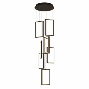 Toolight Závěsné moderní LED osvětlení Rectangle D106 LHJ089-7CP černé