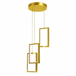 Toolight Závěsné moderní LED osvětlení Rectangle D110 LHJ088-3CP zlaté