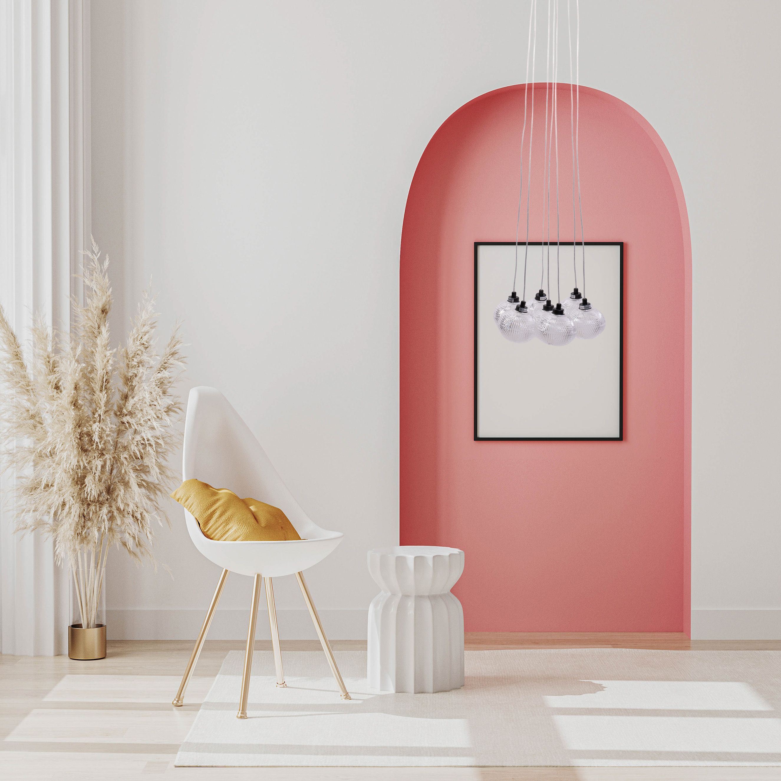 Toolight Závěsné osvětlení Modern D2 MS020-7CP černé - Obrázek 2
