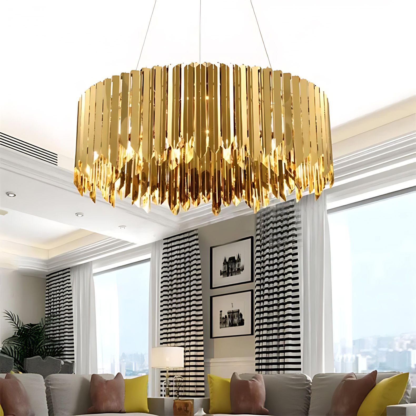 Toolight Závěsné osvětlení Modern D21 APP1764-8CP zlaté - Obrázek 2