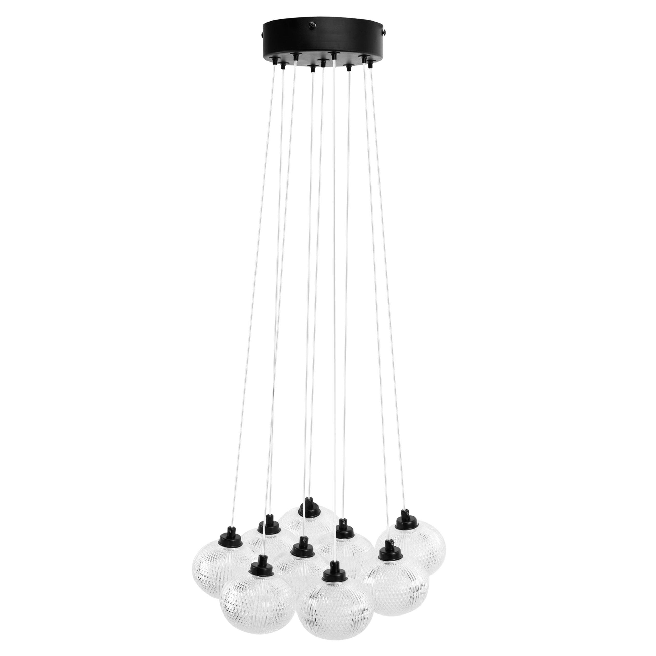 Toolight Závěsné osvětlení Modern D4 MS022-9CP černé - Obrázek 2