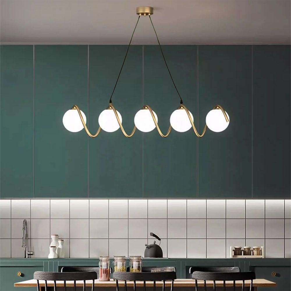 Toolight Závěsné osvětlení Modern D7 APP1780-5CP zlaté - Obrázek 2