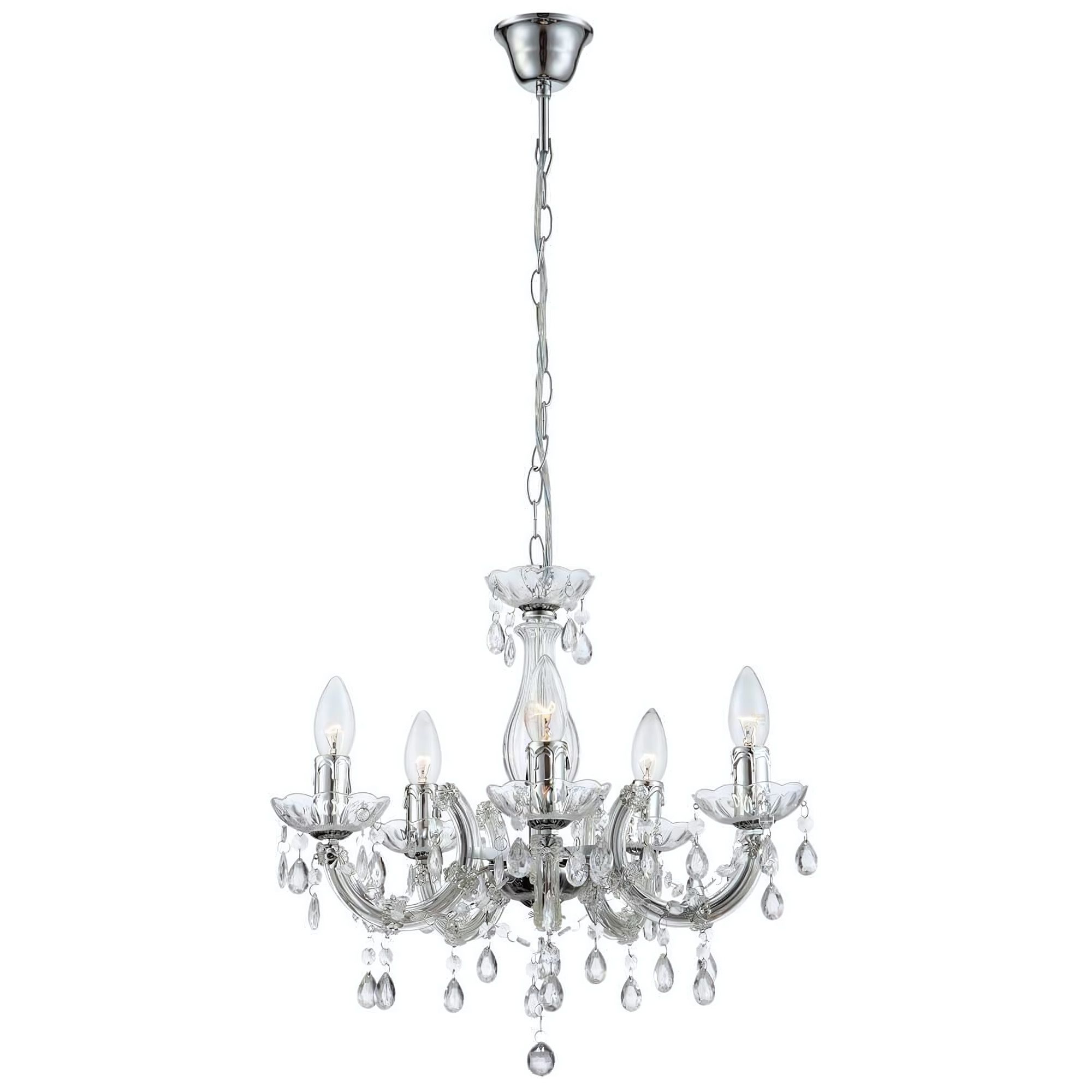 Toolight Závěsné osvětlení Retro D68 EBT001-5CP chrom - Obrázek 2