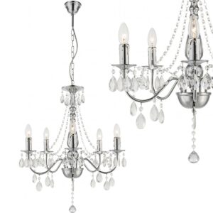 Toolight Závěsné osvětlení Retro D72 EBT014-5CP chrom