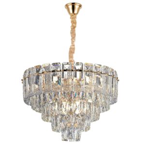 Toolight Závěsné osvětlení Vintage Crystal C10 50cm zlaté