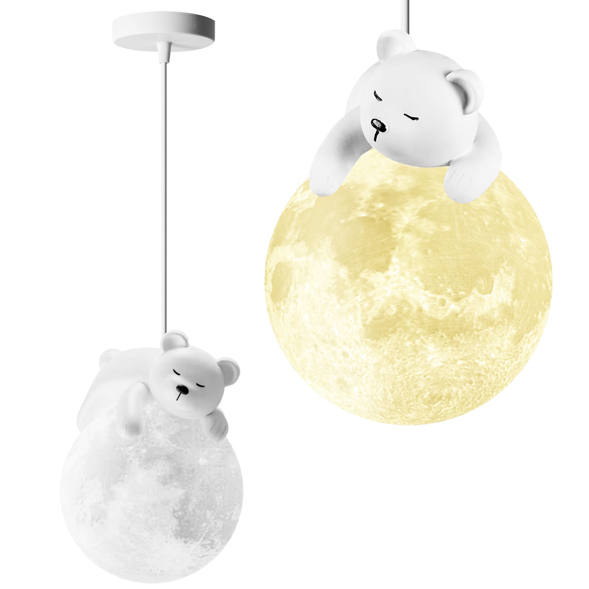 Toolight Závěsné osvětlení dětského pokoje WHITE BEAR APP1597-1CP