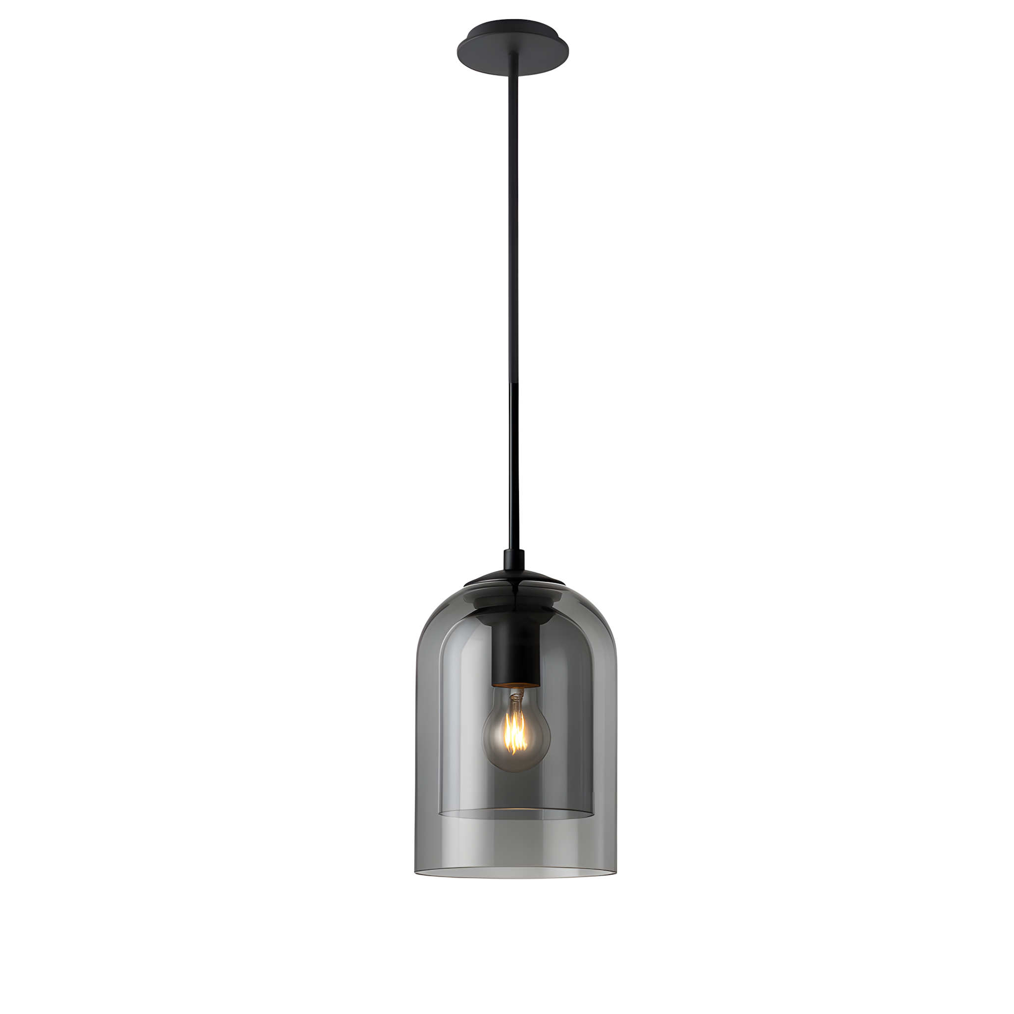 Toolight Závěsné skleněné LED osvětlení D17 APP1704-1PC šedé