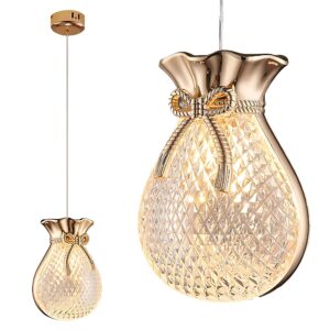 Toolight Závěsné skleněné LED osvětlení D19 LHJ107-1CP růžová zlatá