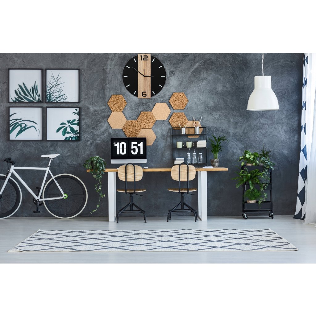 Tutumi Nástěnné hodiny Loft kulaté 35 cm kovové / dřevěné MC70901 - Obrázek 2
