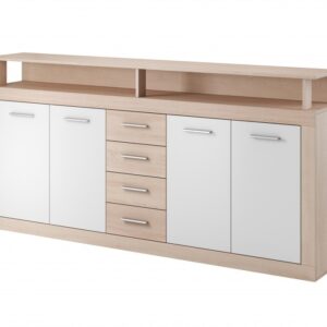 Vivaldi Komoda Luna 190 cm dub sonoma/bílá