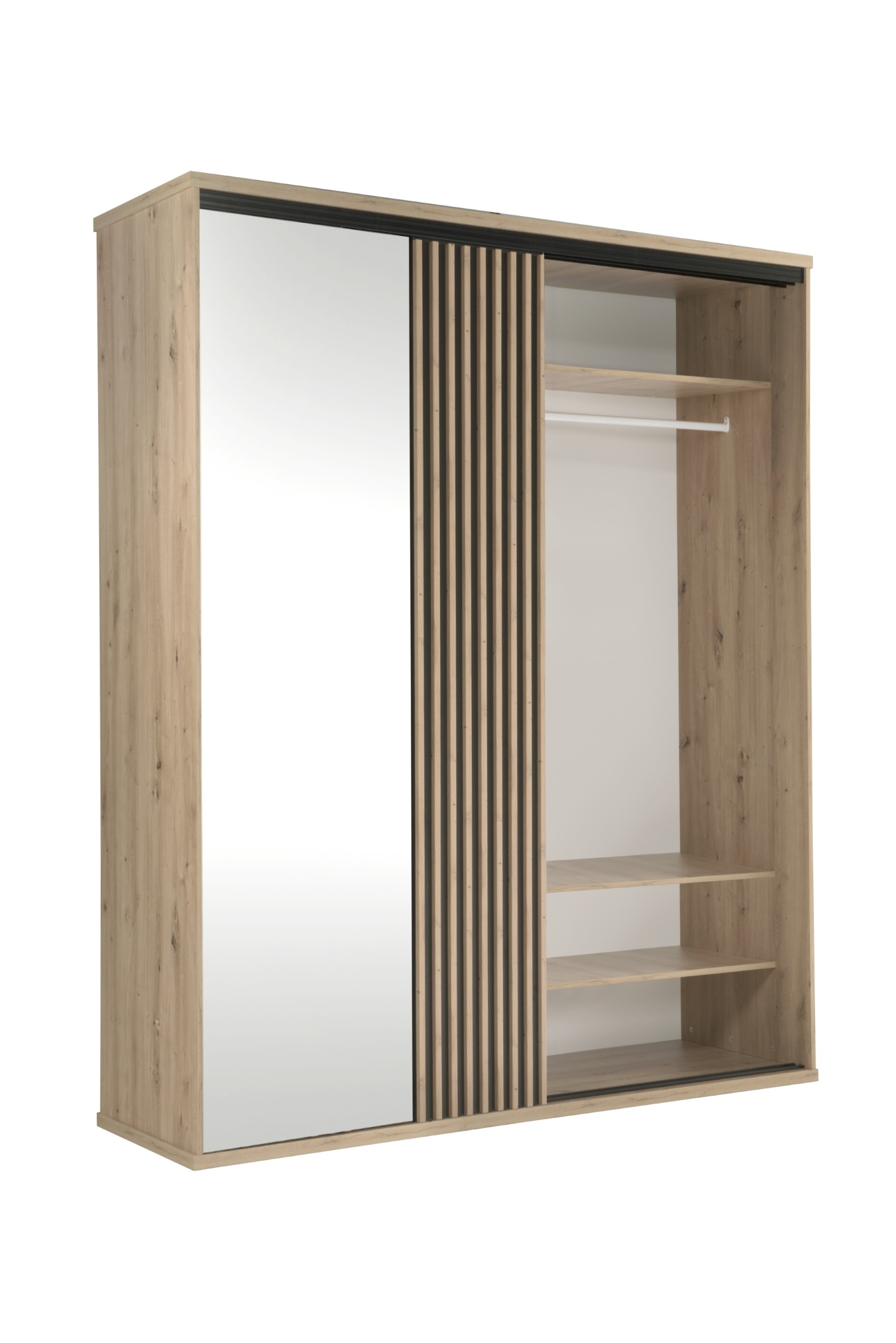 Vivaldi Šatní skříň Moderno se zrcadlem 179 cm dub Artisan - Obrázek 2