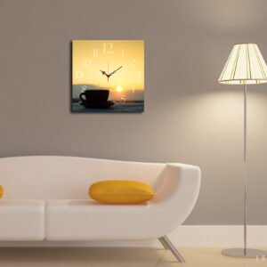 ASIR Nástěnné hodiny MDF ZÁPAD SLUNCE 40 x 40 cm