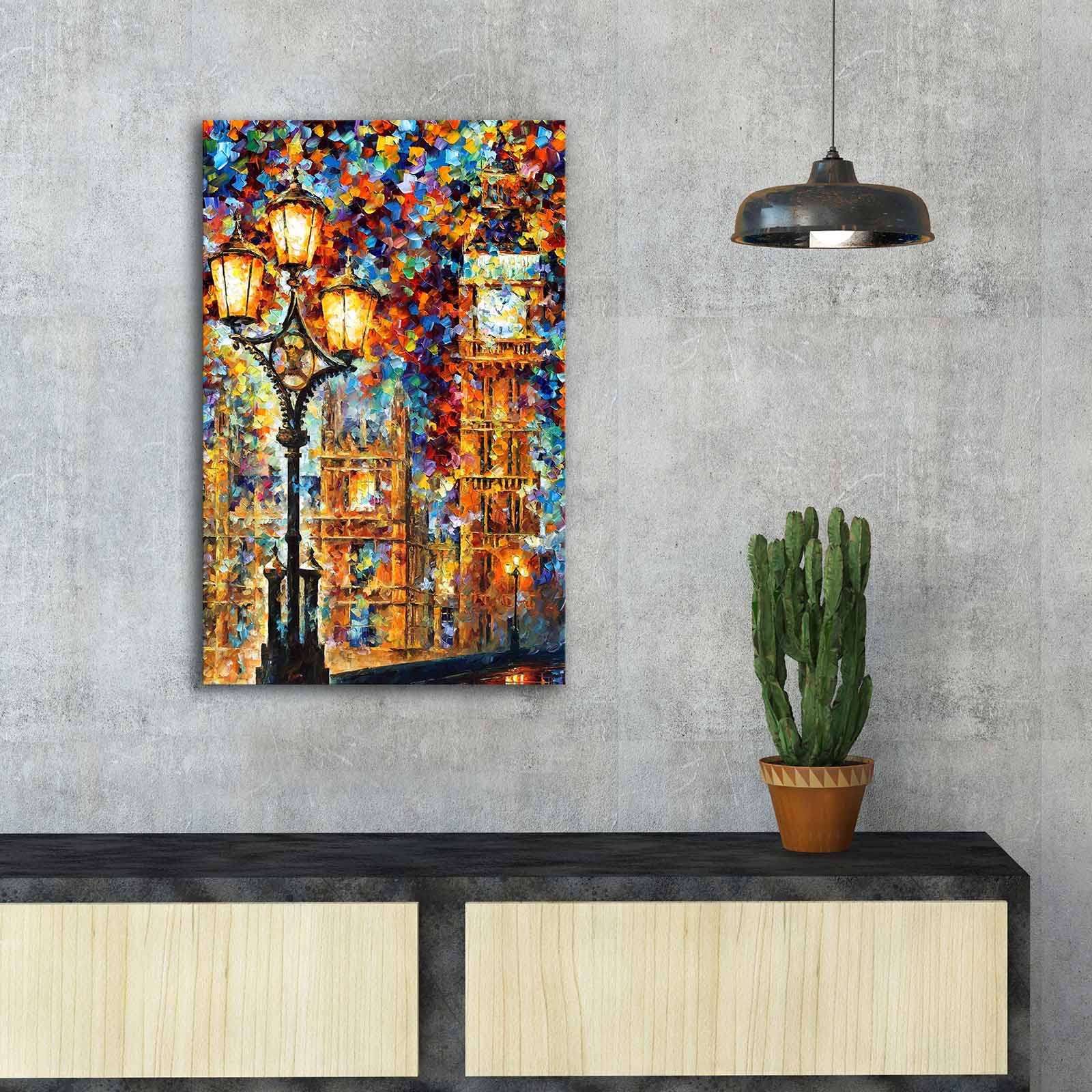ASIR Obraz na plátně BAREVNÝ REJ V LONDÝNĚ 45 x 70 cm