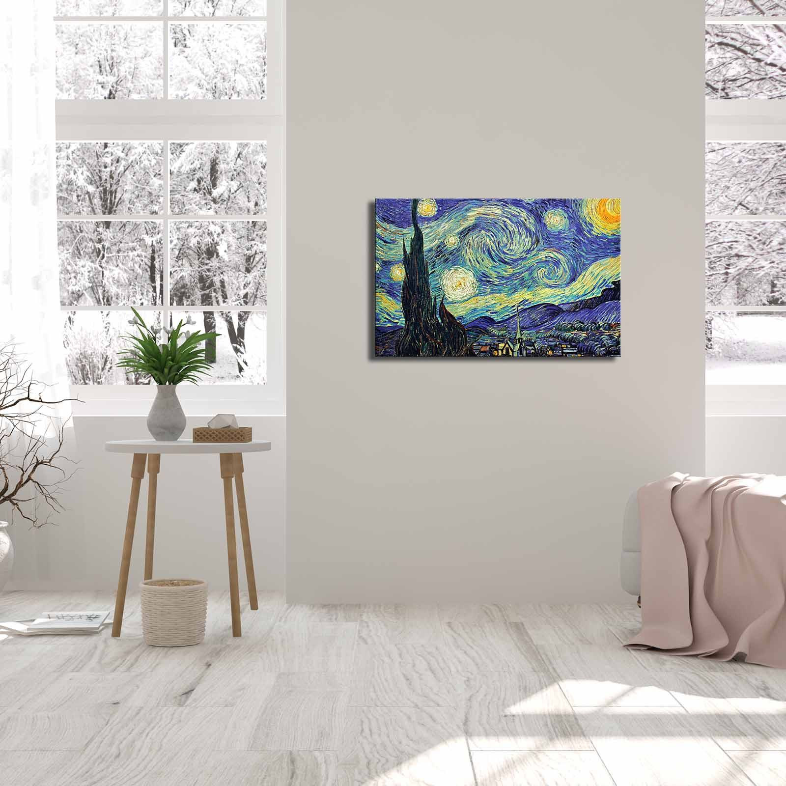 ASIR Obraz na plátně GOGH - HVĚZDNÁ NOC 70 x 45 cm - Obrázek 2