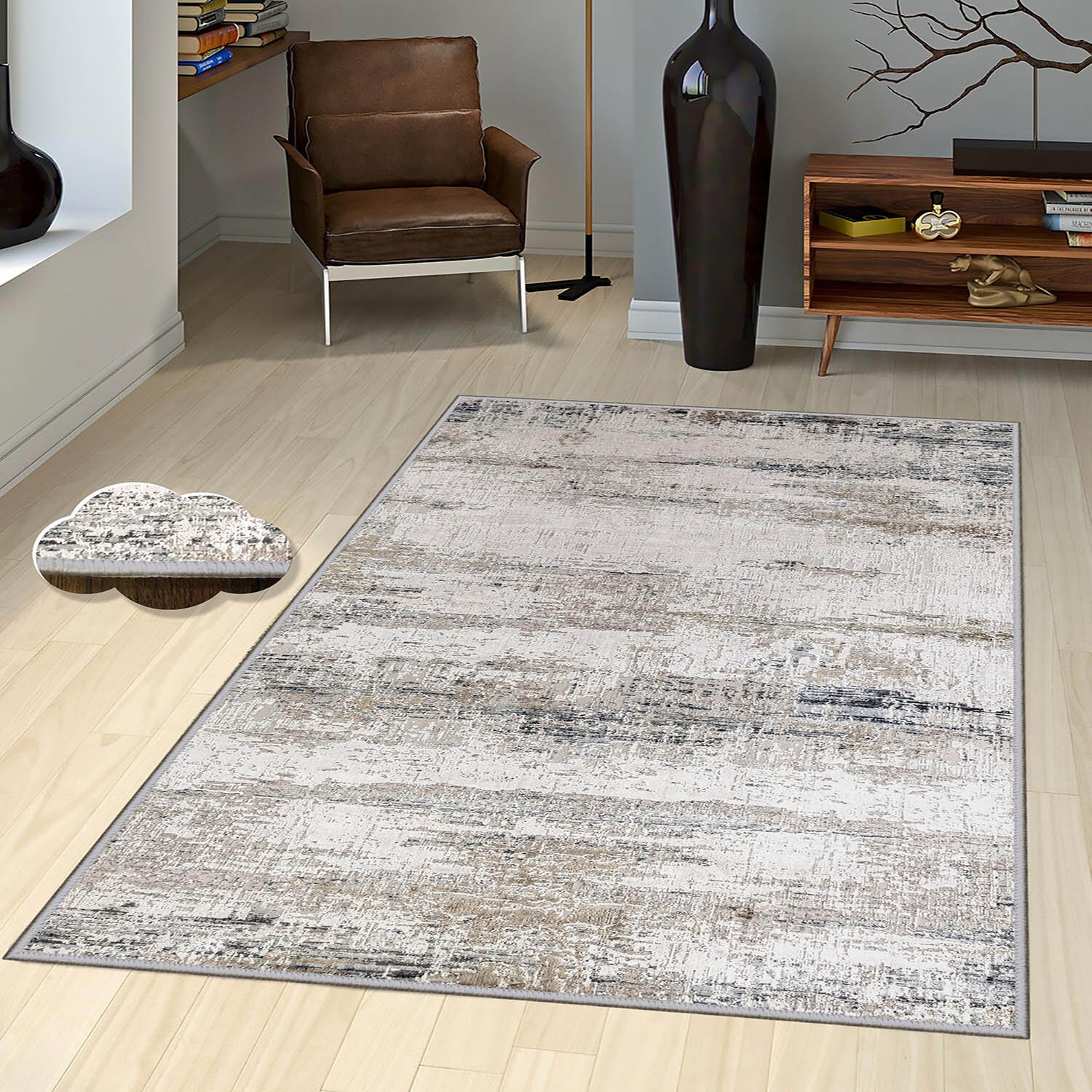 ASIR Předsíňový koberec (100 x 150 cm) EEXFAB446 béžový