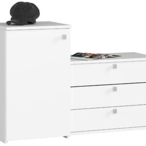 Ak furniture Botník s komodou S16 bílý