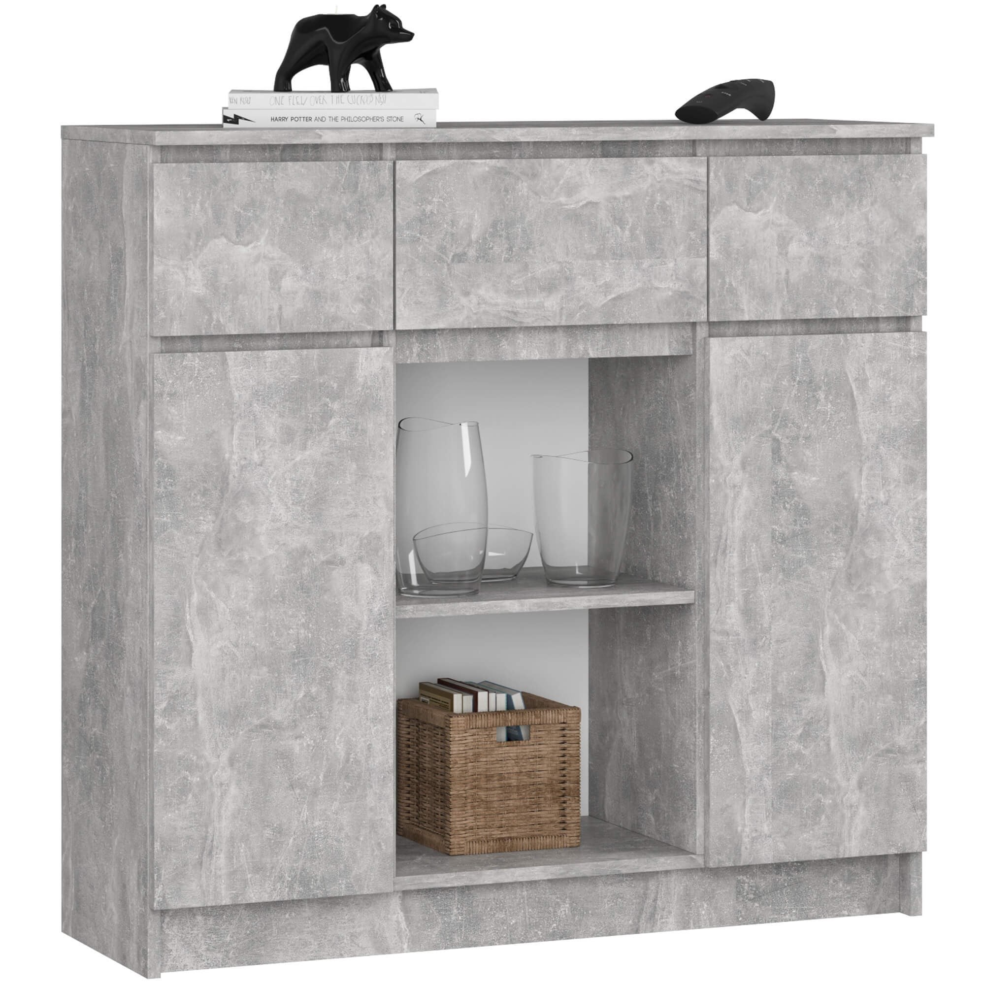 Ak furniture Komoda Baros 100 cm beton
