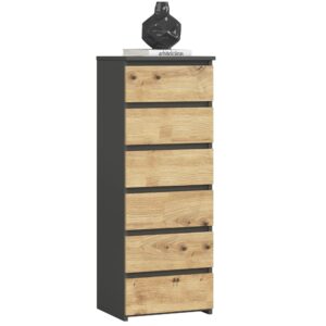 Ak furniture Komoda CL6 40 cm grafitově šedá/dub artisan