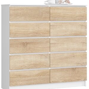 Ak furniture Komoda Kuba 120 cm bílá/dub sonoma