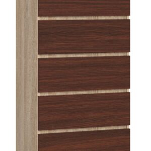 Ak furniture Komoda Kuba 60 cm - 5 šuplíků dub sonoma/wenge