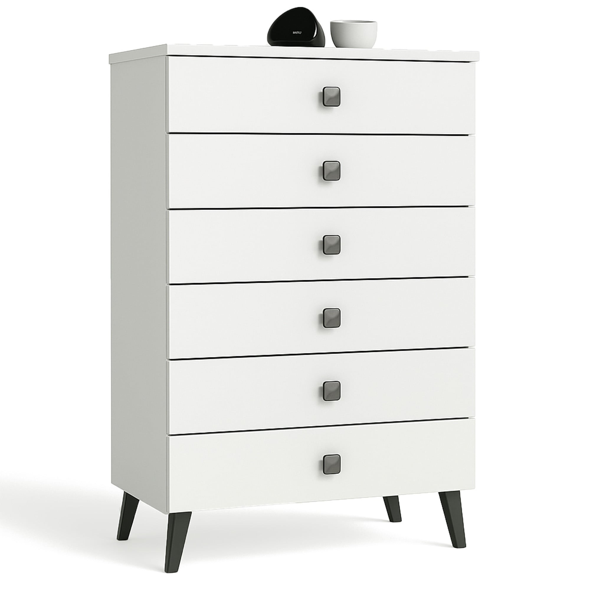 Ak furniture Komoda MOBI K-06 bílá/černá