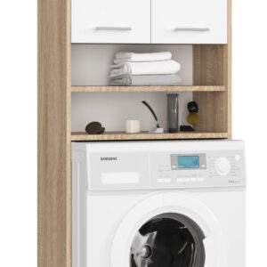 Ak furniture Koupelnová skříňka nad pračku Fin dub sonoma/bílá