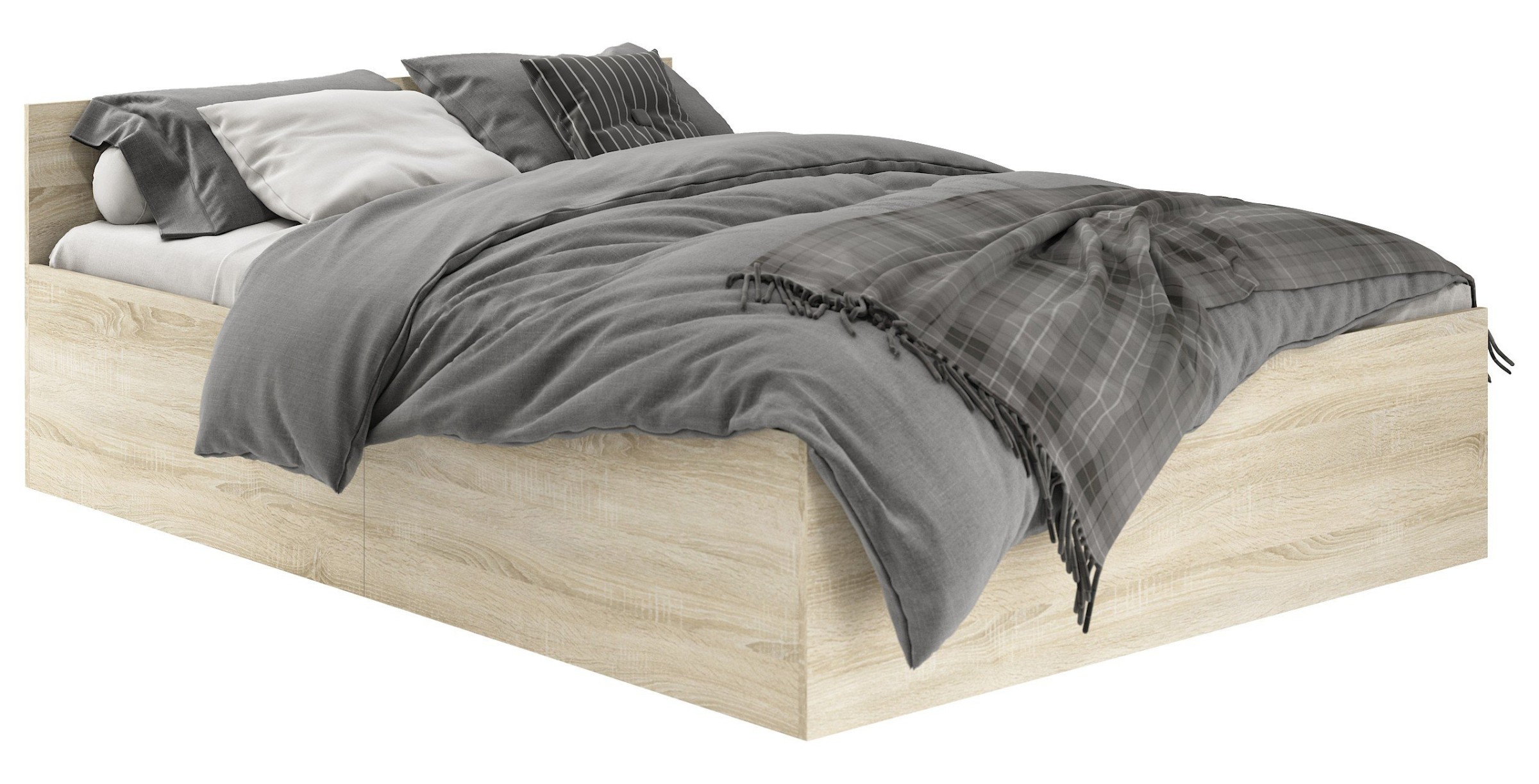 Ak furniture Postel CLP 120x200 cm dvoulůžko s roštem dub sonoma - Obrázek 2