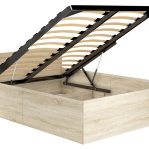 Ak furniture Postel CLP 120x200 cm dvoulůžko s roštem dub sonoma