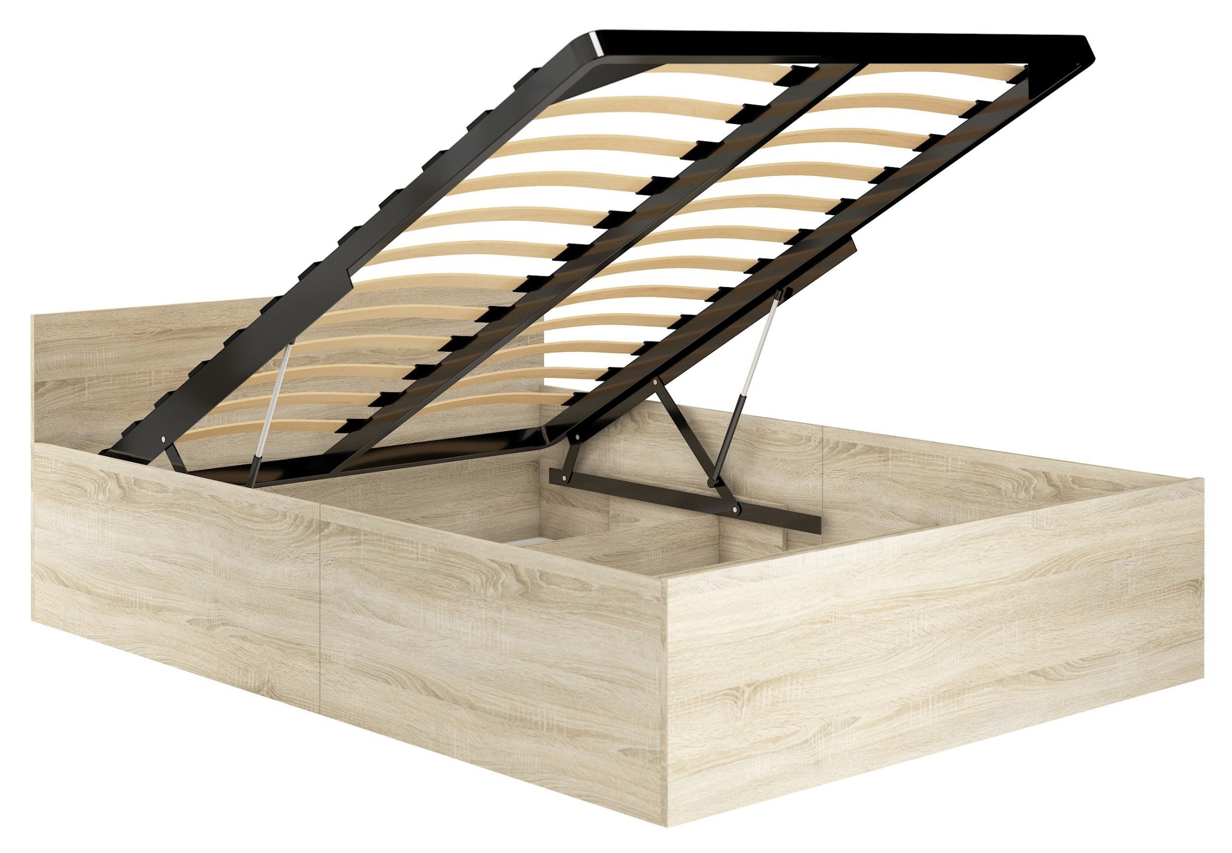 Ak furniture Postel CLP 120x200 cm dvoulůžko s roštem dub sonoma