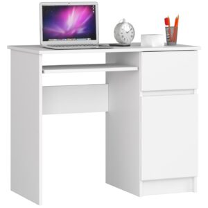 Ak furniture Psací stůl PIKSEL 90 cm bílý pravý