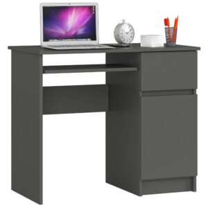 Ak furniture Psací stůl PIKSEL 90 cm grafitově šedý pravý