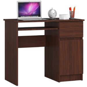 Ak furniture Psací stůl PIKSEL 90 cm wenge pravý