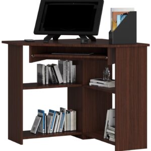 Ak furniture Rohový psací stůl Ted wenge